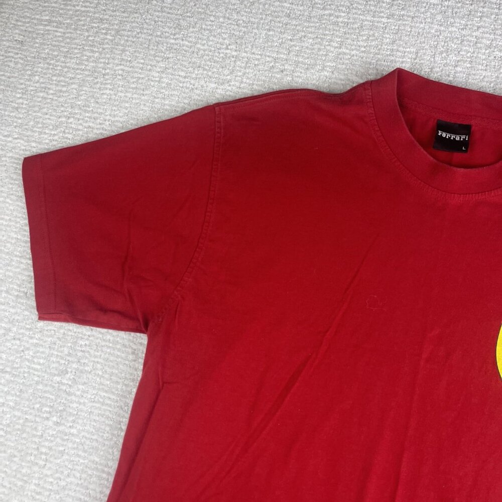 Vintage Ferrari T Shirt Mens Large L Red Short Sleeve Scuderia Logo 2002 - - Picture 4 of 16
